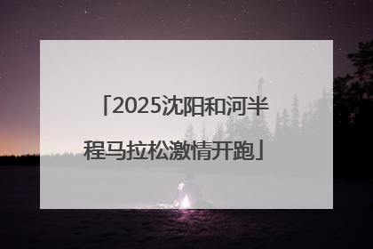 2025沈阳和河半程马拉松激情开跑